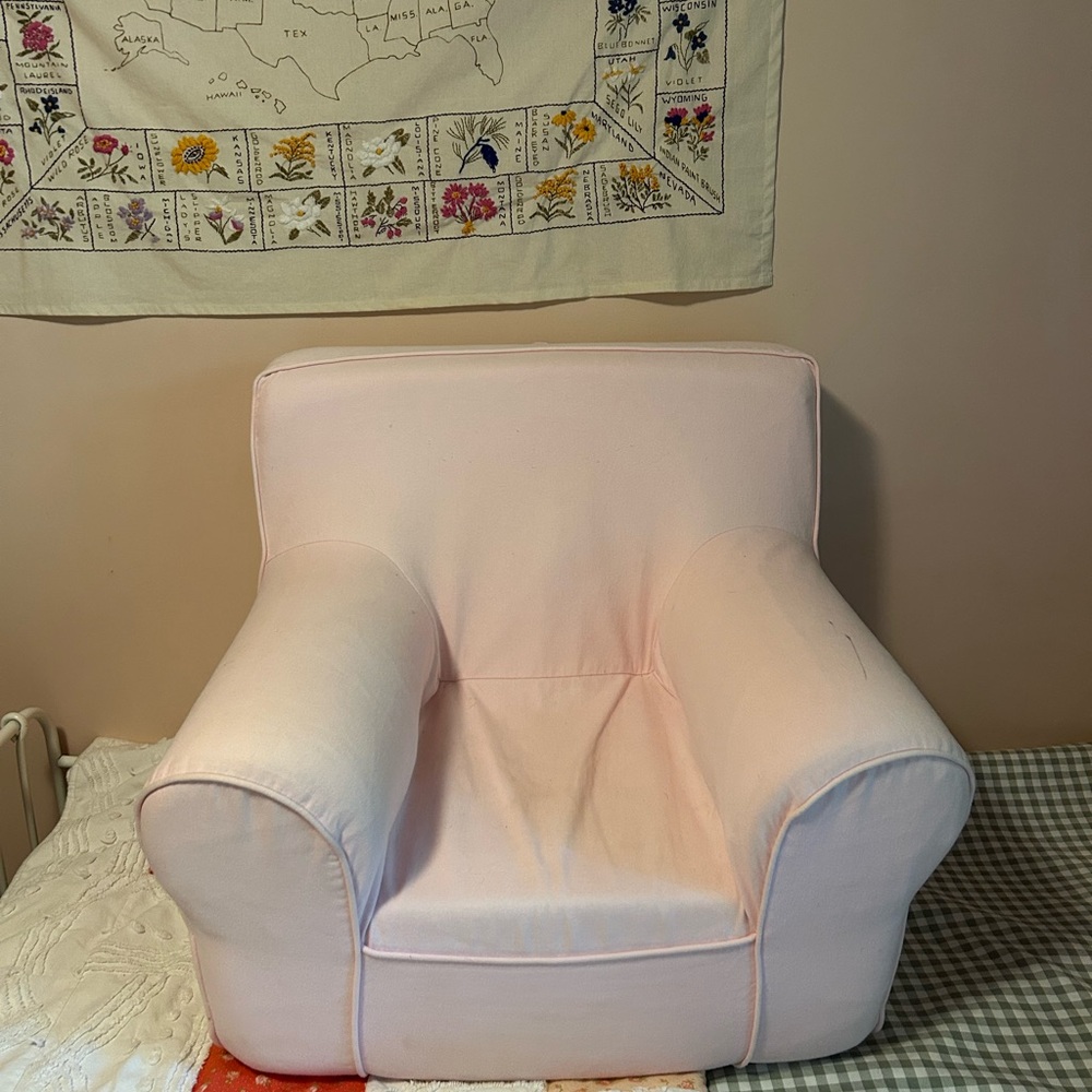 Pottery Barn Pink Anywhere Chair Cover